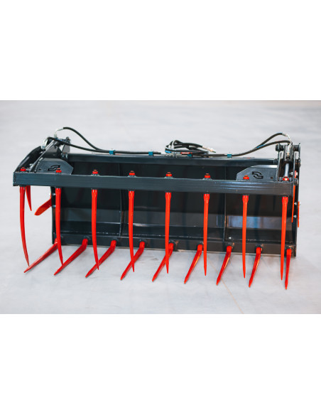 Krokodilgreifer Hoflader (herstellerspezifische Aufnahme) Zinken unten 880mm / Zinken oben 680mm geschmiedet / geschraubt