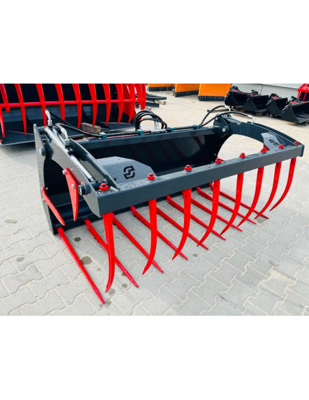 Krokodilgreifer Frontlader (Euro Aufnahme) Zinken unten 880mm / Zinken oben 680mm geschmiedet / geschraubt