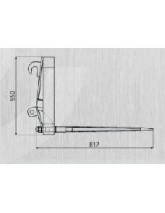 Ballenspieß 1,20m Frontlader (Euro Aufnahme) 2