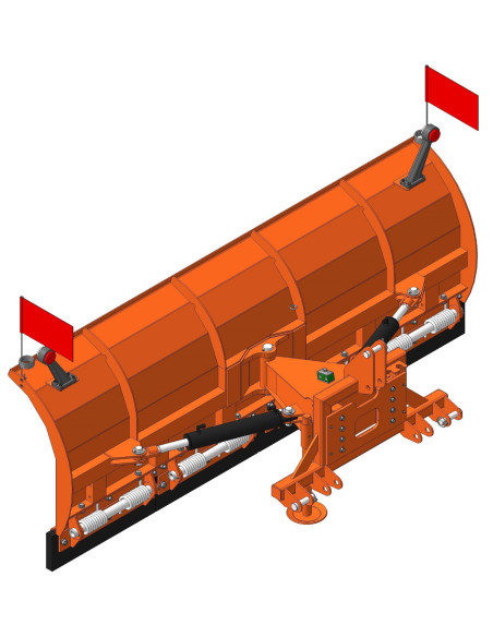 Schneepflug SL Pro mit Anfahrschutz – 3 Punkt KAT I+II  / hydraulische Verstellung 30°