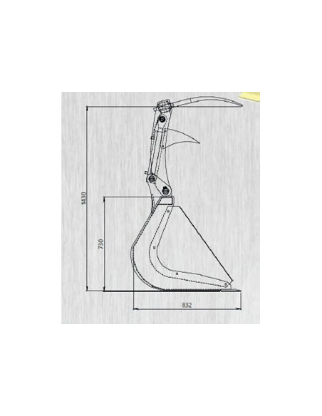 Krokodilschaufel Hoflader (herstellerspezifische Aufnahme) inkl. abnehmbare Seitenteile / Schürfleiste HB 500