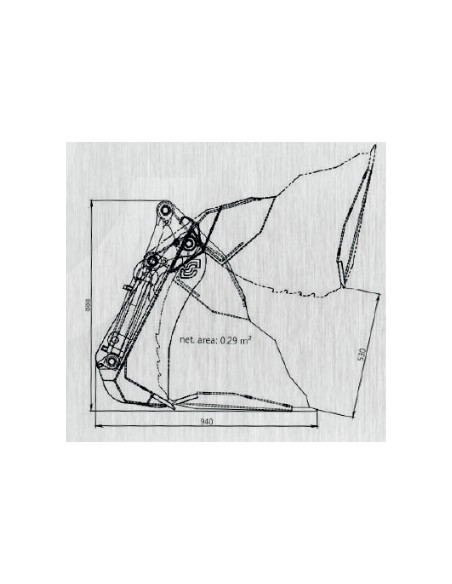 Schaufel 4/1 Hoflader (herstellerspezifische Aufnahme) inkl. Schürfleiste HB 500