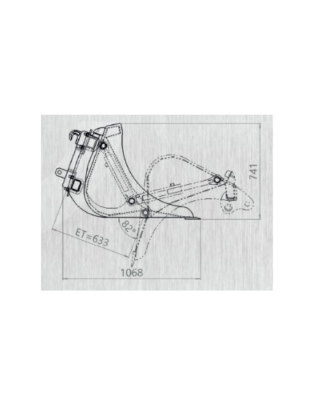 Hochkippschaufel Frontlader (EURO Aufnahme) inkl. Schürfleiste HB 500