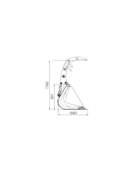 Greifschaufel L-Max Teleskoplader / Radlader inkl. abnehmbarer Seitenteile / Schürfleiste HB 500