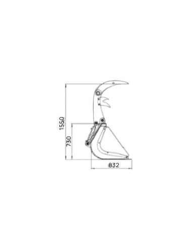 Greifschaufel L  Frontlader (Euro Aufnahme)...