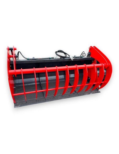 Greifschaufel L  Hoflader (herstellerspezifische Aufnahme) inkl. abnehmbarer Seitenteile / Schürfleiste HB 500