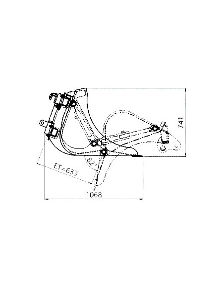 Hochkippschaufel Hoflader  (herstellerspezifische-Aufnahme) inkl. Schürfleiste HB 500