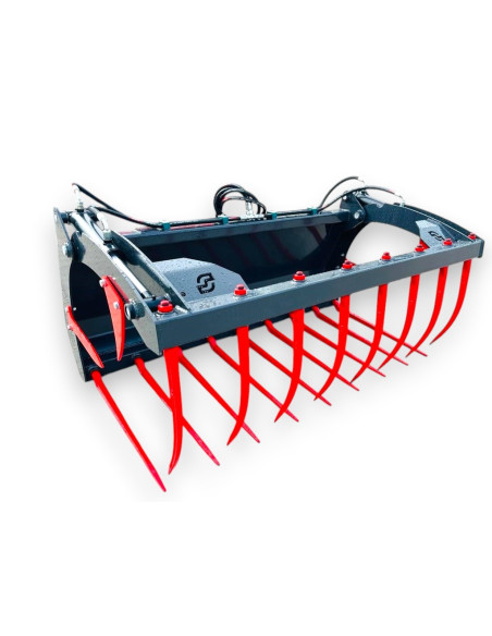 Krokodilgreifer Frontlader (Euro Aufnahme) Zinken unten 880mm / Zinken oben 680mm geschmiedet / geschraubt