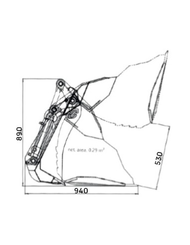 Schaufel 4/1 Hoflader (herstellerspezifische...