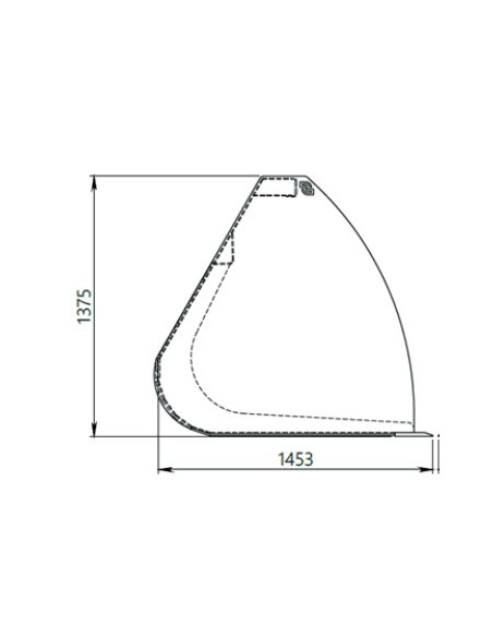 Volumenschaufel MEGA Teleskoplader / Radlader inkl. Verstärkung innen & Seitenwände / Schürfleiste HB500