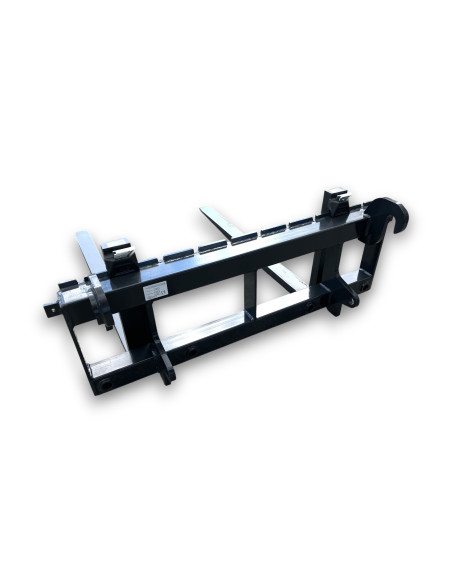 Palettengabel Frontlader (EURO Aufnahme) Rahmenbreite 1200mm mit 4 Zinkenbuchsen und 2 Strohspießen 1000mm