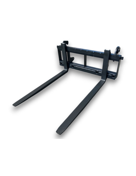 Palettengabel Frontlader (EURO Aufnahme) Rahmenbreite 1200mm mit 4 Zinkenbuchsen und 2 Strohspießen 1000mm