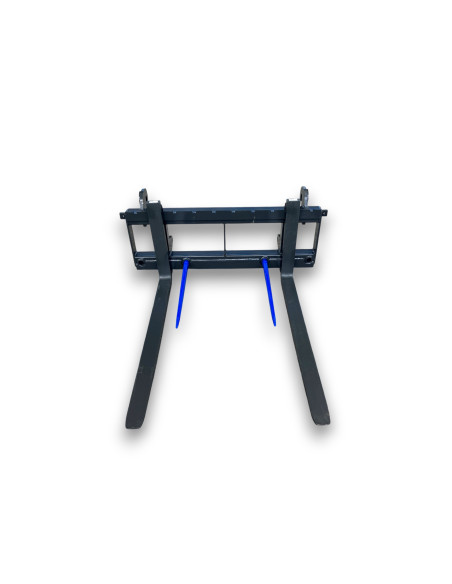 Palettengabel Hoflader (herstellerspezifische Aufnahme) Rahmenbreite 1200mm mit 4 Zinkenbuchsen und 2 Strohspießen 1000mm