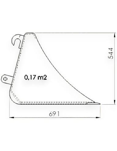Schaufel MINI I MX C2/3/4 1,20m