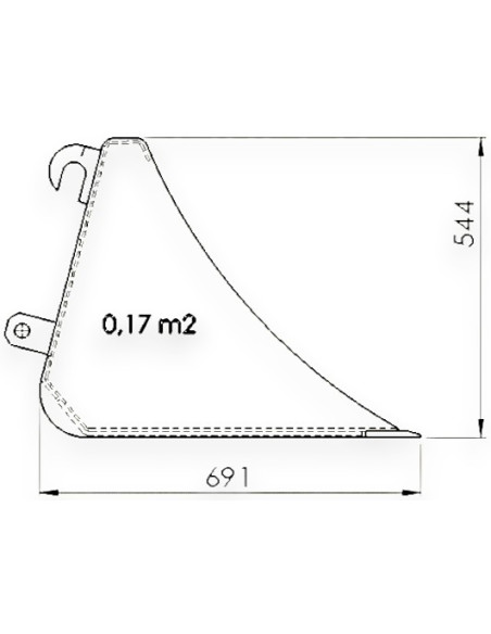 Schaufel MINI I MX C2/3/4 1,20m