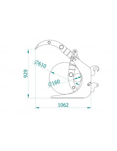 Holzgreifer MAX 02 Frontlader (EURO Aufnahme) 2