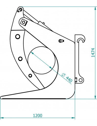 Holzgreifer MAX 07 Teleskoplader / Radlader
