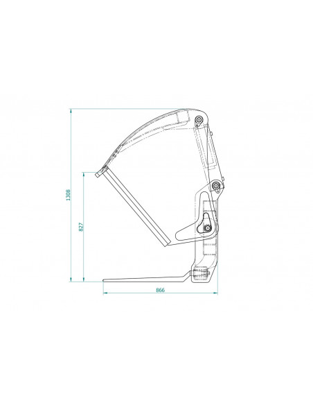 Silageschneidzange Frontlader (EURO Aufnahme) inkl. Schneidmesser geschraubt
