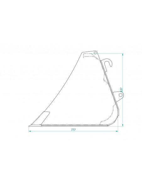 Universalschaufel Frontlader (EURO Aufnahme) inkl. Einlagenverstärkung / Seitenwandverstärkung / Schürfleiste HB 500