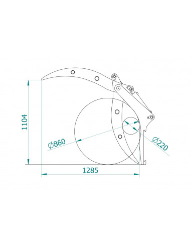 Holzgreifer 2500 Teleskoplader / Radlader