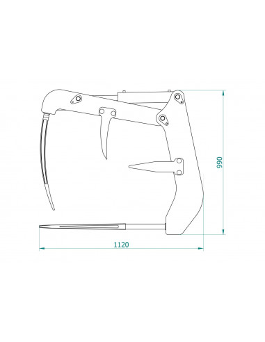 Krokodilgreifer Teleskoplader / Radlader -...